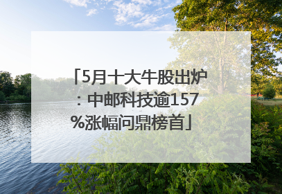 5月十大牛股出炉：中邮科技逾157%涨幅问鼎榜首